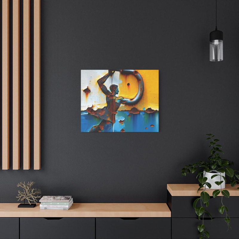«Rusted Tackle», cubisme, reproduction d'art sur toile, H 24 po x l 30 po