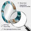 Orlen or bleu demi-cercle marbré abstrait IV - miroir en marbre, miroir mural décoratif moderne, impression d'art en métal-1742298528-1742298529