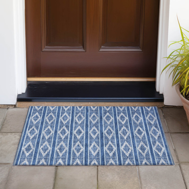  Machine Washable Indoor/Outdoor Chayden ACN1029 Purple Rug, Rectangle 1'8" x 2'6"