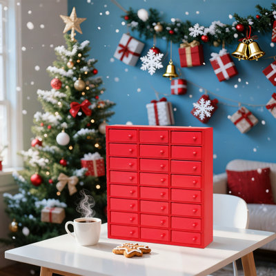 Organisateur de bureau en bois à 24 fentes avec porte en métal 12,8 po x 14,7 po x 4 po FixtureDisplays - Mini armoire de rangement de style campagne moderne pour la maison, le bureau, l'artisanat et la cuisine 10048