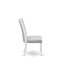 Ensemble de table 9 pièces composé d'une table de salle à manger en ciment et de 8 chaises rembourrées en tissu de lin gris avec dossier haut - Lin brossé blanc-744780475-744780473