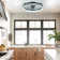 20" Ceiling Fans With Lights  And Remote Black