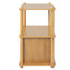 Table de chevet / table d'appoint en bois avec tablette ouverte et armoire de rangement