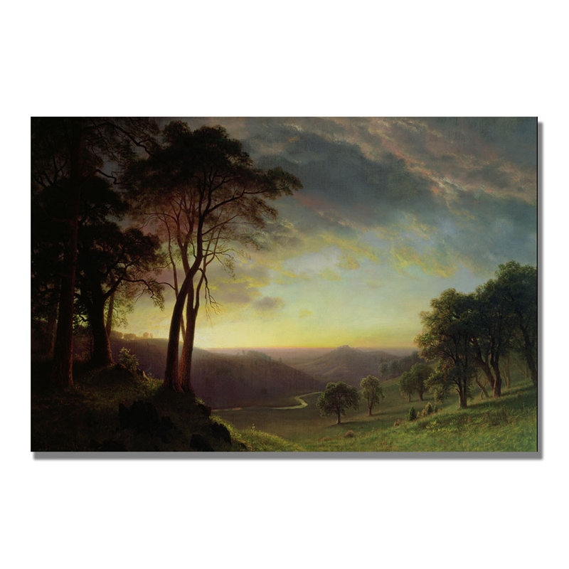 "the sacramento river" par albert bierstadt,, reproduction de photo sur toile, H 16 po x l 24 po x P 2 po
