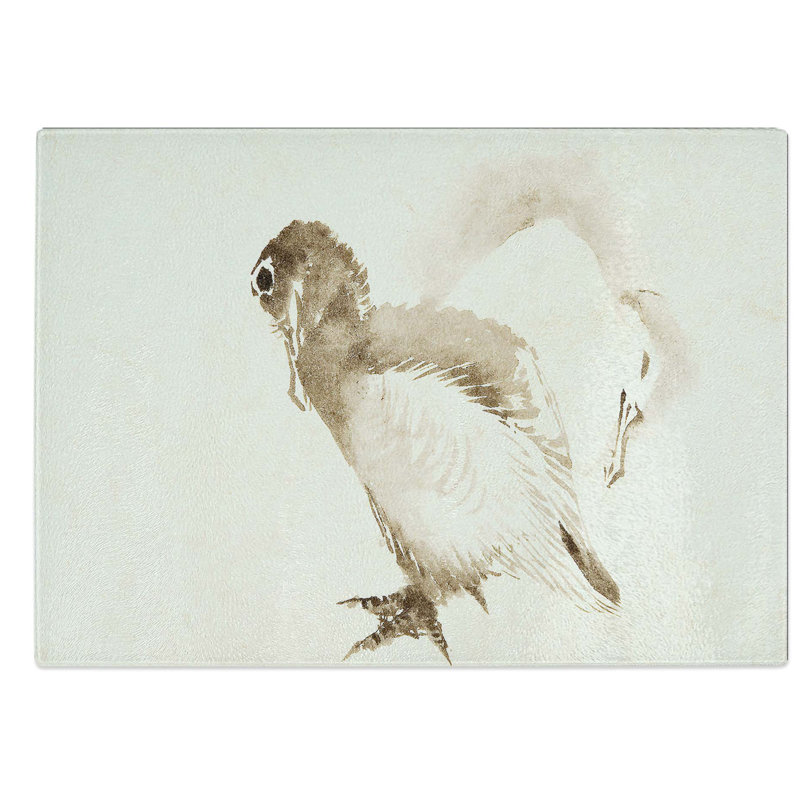 Glass Ducklings by Katsushika Hokusai Chopping Board, 28.5 cm W x 20 cm L