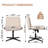Damar Armless Criss Cross Legged Desk Chair With Tufted Back-99214187-99051758