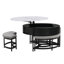 Table basse moderne à plateau relevable avec rangement et 3 repose-pieds blanc et noir-1734173187-1734173190