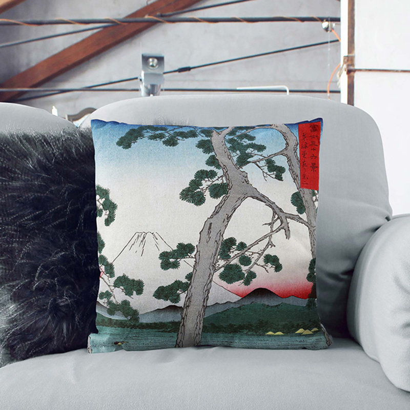 Square Throw Cushion, Black, 55cm H x 55cm W x 20cm D