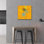 «Orange Lite 2» par Jan Weiss, art mural en verre acrylique