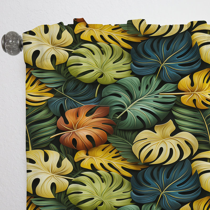 Monstera - motif tropical magique II - Rideau floral - Rideau floral obscurcissant - 1 panneau, L 52 po x L 108 po