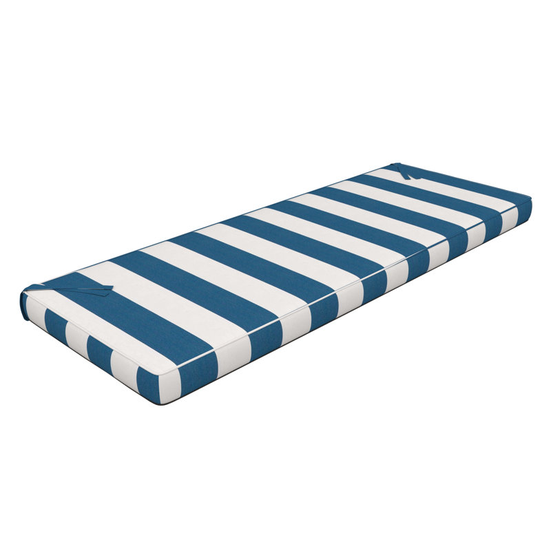 Sunbrella® Outdoor Bench Seat Cushion, Cabana Regatta, 48" W x 18" D