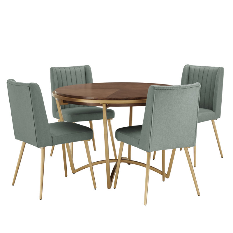 Ensemble repas pour 4 personnes Simmerman, Vert turquoise