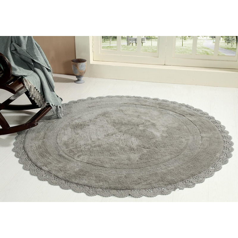 Tapis pour salle de bain Wingert, Argent, L 60 po x l 60 po
