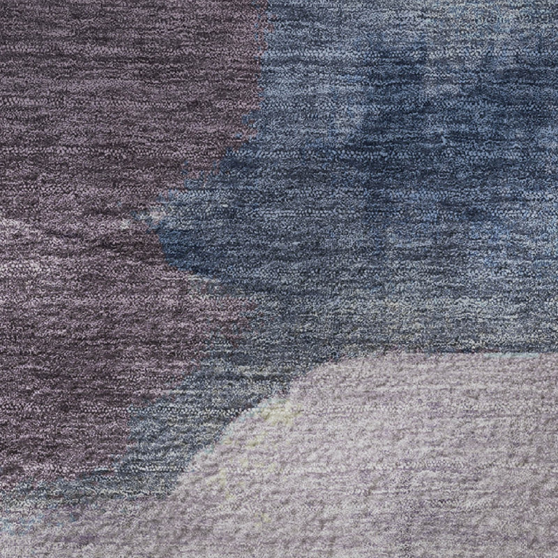 Tapis lavable à la machine de qualité supérieure Pinkston Waves, Rectangle 5 pi x 7 pi 6 po