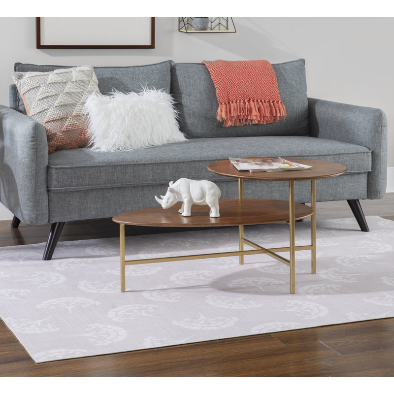 Single Coffee Table, Gold, Brown