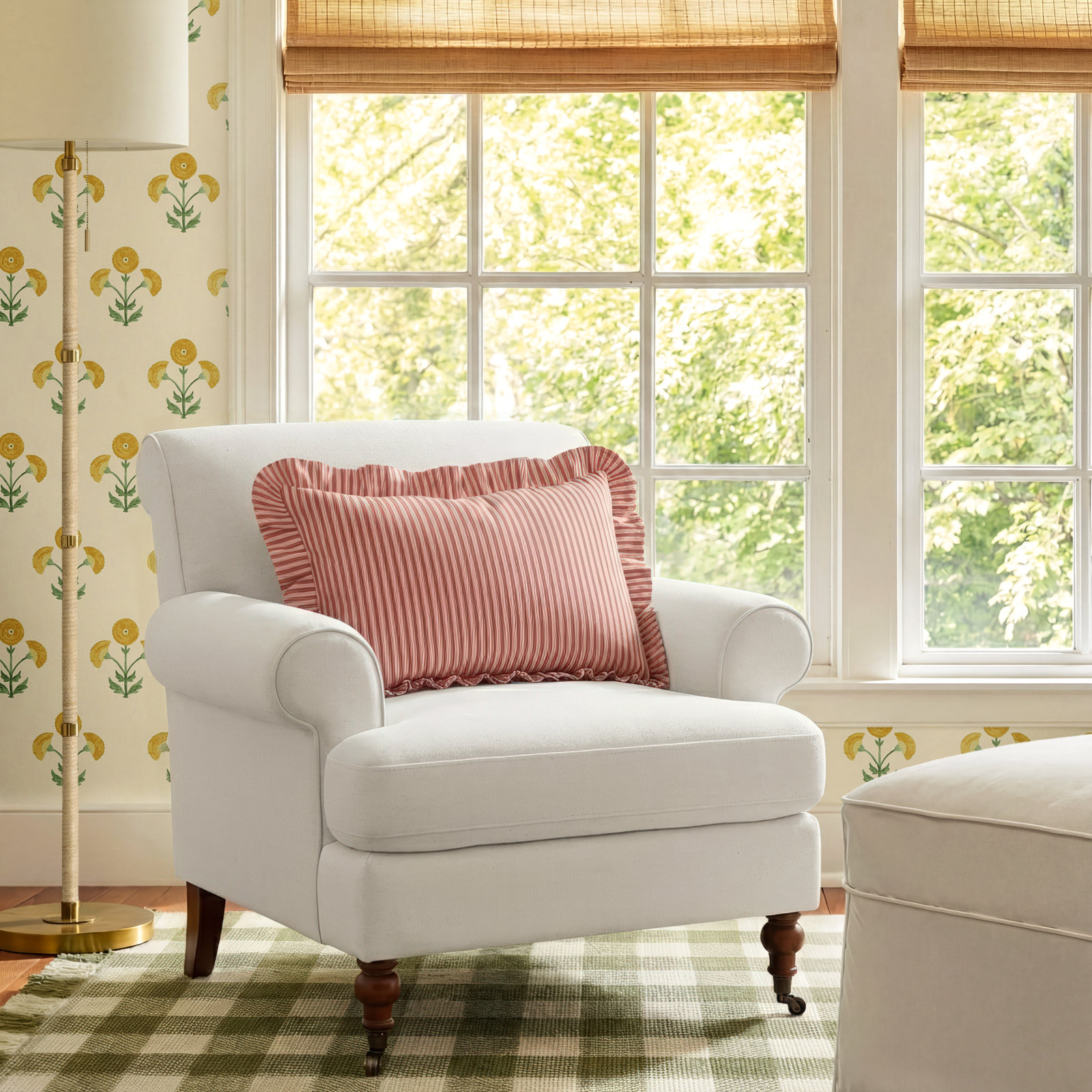 Wade Logan® Harbor Linen Armchair, Sky Neutral Beige