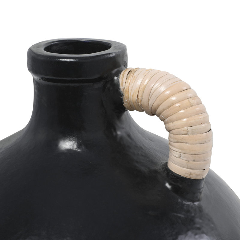 Vase de table Winslet, Noir, H 13,45 po x l 12,2 po x P 12,2 po
