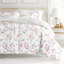 Ensemble d'édredon en duvet synthétique à rayures florales Meadow