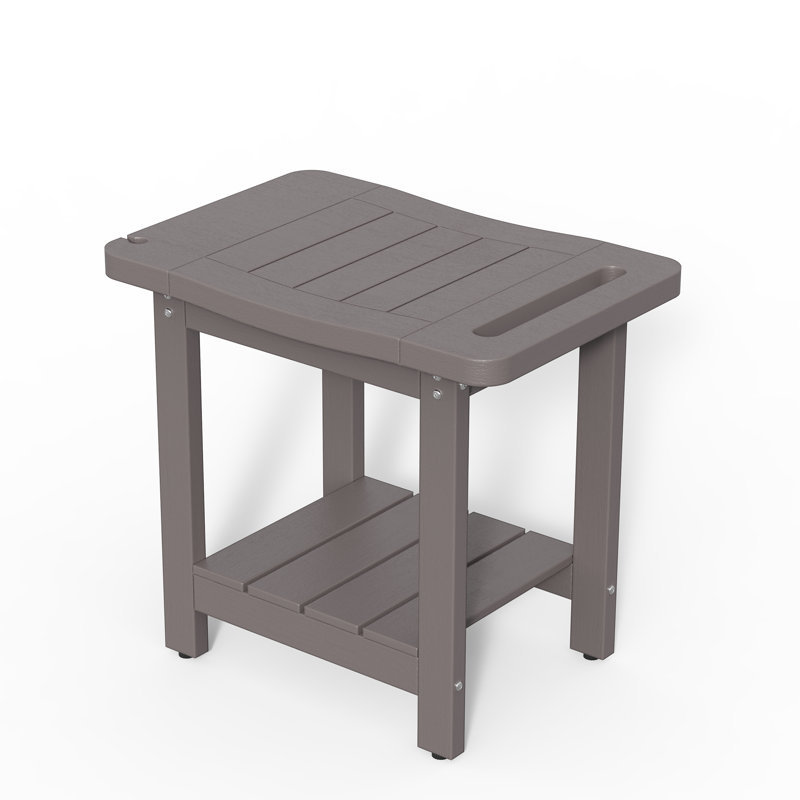 Patio Weather Resistant Shower Benches, Coffee
