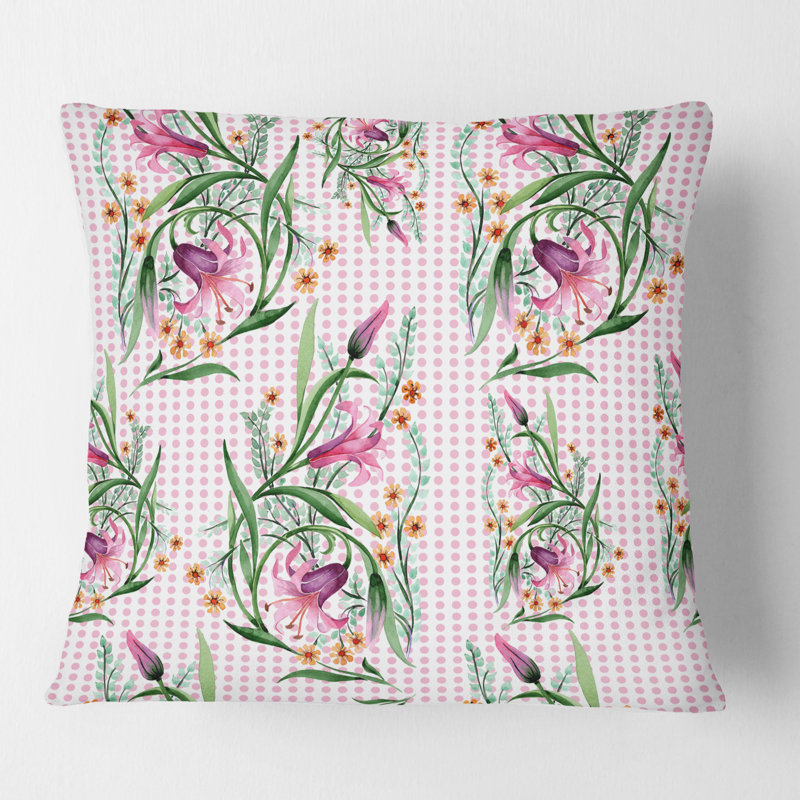 Coussin Floral, 18 po x 18 po