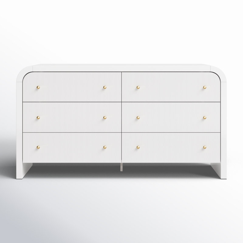 Liabella 62'' Wide 6-Drawer Dresser - White