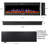 Symple Stuff Electric Fireplace - 72 Inch LED Wall or Recessed Fireplace Heater with Front Vent,10 Ember Colors, Touchscreen, and Remote
