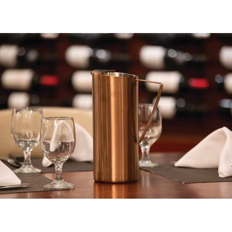 Rose Gold 64 Oz Stainless Steel Pitcher with Handle