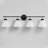 Kaylisa 4 Light Mid-Century Modern Matte Black Dimmable Empire Vanity Light-336612723