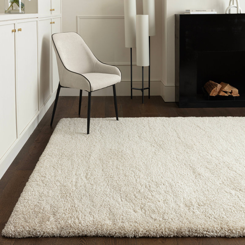 Taiwo Shaggy Ivory Area Rug, Rectangle 80 x 150 cm