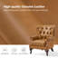 Ansumana 31.5" W Genuine Leather Wingback Armchair with Nailhead Trim-1429727753