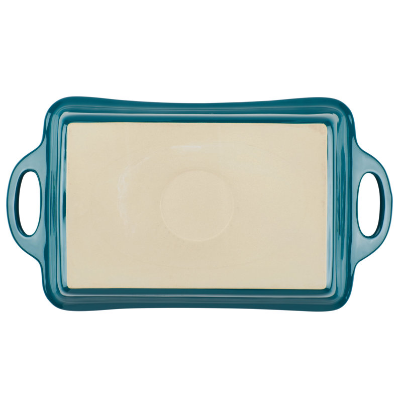 Rachael Ray Ceramics Rectangular Baker, 9 Inch x 13 Inch, Teal