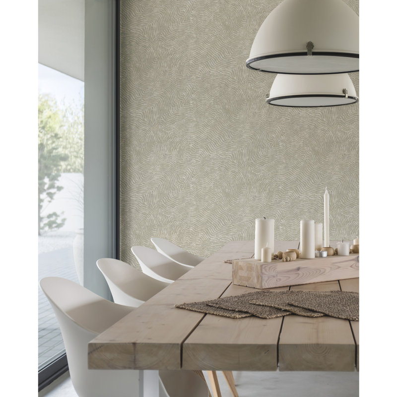 27' L x 27" W Wallpaper Roll, Taupe
