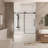 Frameless Shower Door, 1/4 "(6 Mm) Clear Tempered Glass, Explosion Proof Film, Stainless Steel Handle-120558948