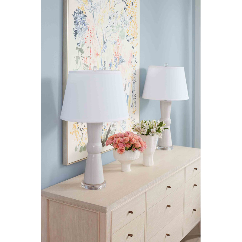 Clarissa Table Lamp, Antique White