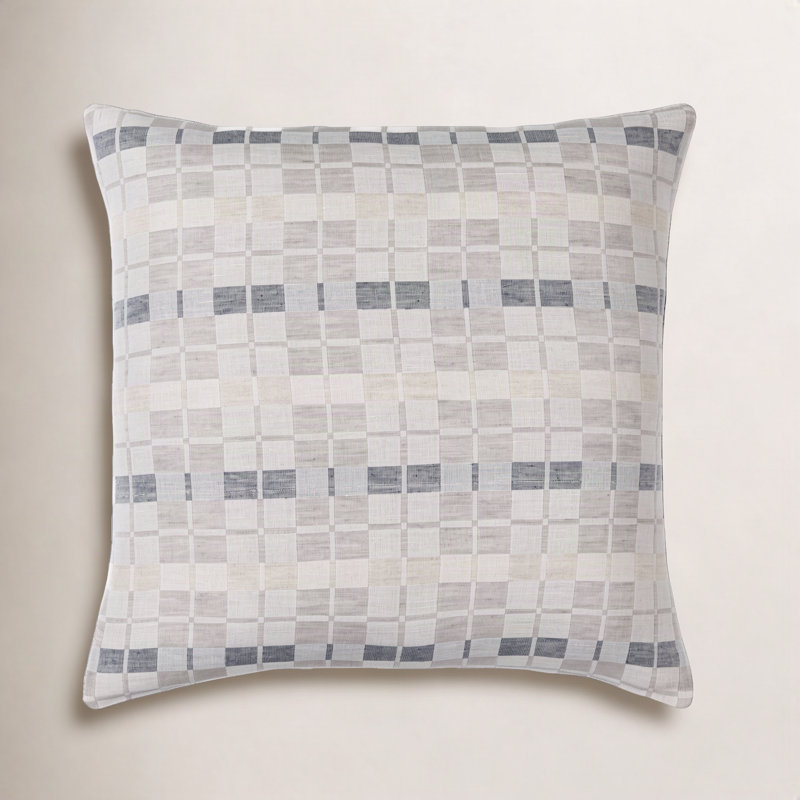 Deckland Geometric Linen Reversible Throw Pillow, 18" x 18", Pillow Cover Only - No Insert