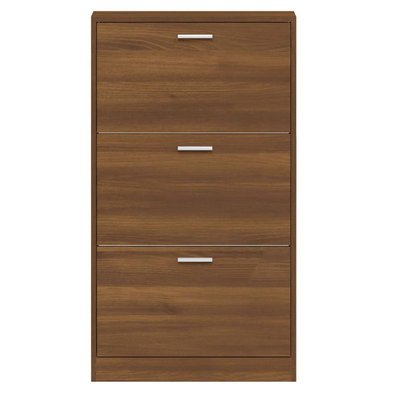9 Pair Flip Down Shoe Storage, Brown
