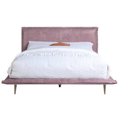 Side Chair (Set-2) Pink Top Grain Leather
