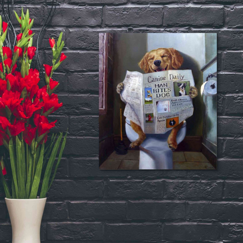 «Dog Gone Funny» par Lucia Heffernan, impression sur toile tendue, H 24 po x l 20 po x P 0,75 po