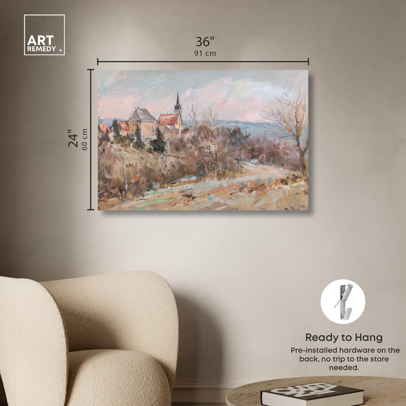 Little Town Gallery Wrapped Canvas Landscape Art, 36" x 24"