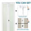 Porte pliante en verre - 3 verres transparents avec serrure de porte pliante et poignée en forme de T-105462403-112231507