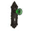 Victorian Plate with Decorative Keyhole and Crystal Emerald Door Knob-803425305
