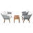 Aliza Acacia 4 - Person Patio Conversation Set with Cushions-1329442283-1329442282