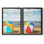 Beach Ball I - ensemble de 2 reproductions d'art sur toile encadrées-424255136-424255138