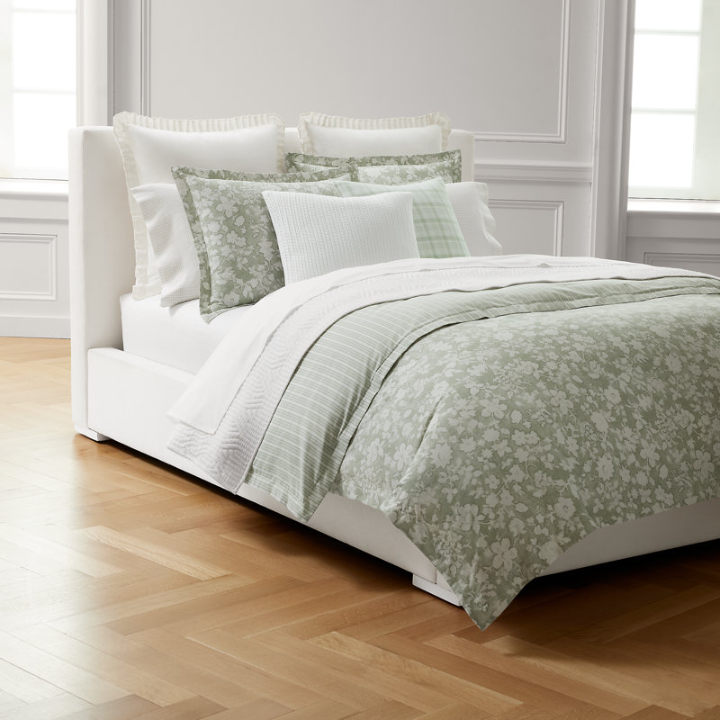 Heather Green Full/ Queen Comforter Set, Queen Comforter + 2 Standard Pillow Shams, Green