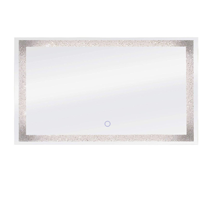 Glass Wall Mirror, 60" W x 35" H