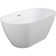 63" Acrylic Freestanding Soaking Bathtub with Chrome Overflow and Drain