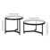 Quentin (Set of Two) Glass And Steel Round Nested Coffee Tables