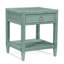 Table de chevet 1 tiroir en rotin avec plateau en verre et tablette de rangement Warwick-62152070-94947149