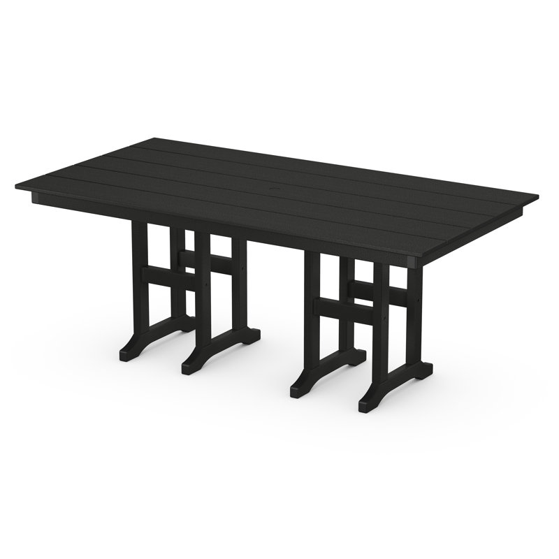 Monterey Bay 37" x 72" Dining Table, Charcoal Black