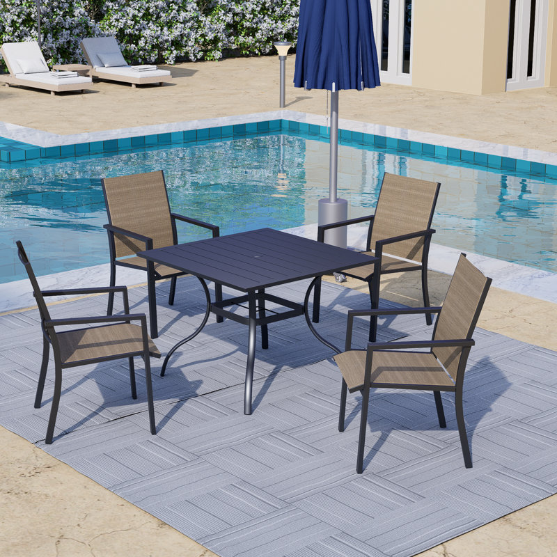4 - Person Patio Dining Set, Yellow